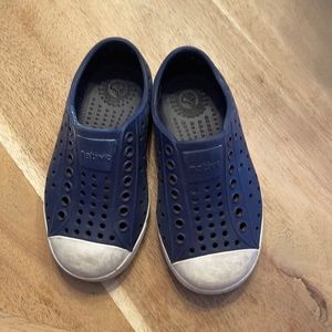 Native navy water shoes waterproof